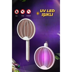 Katlanır USB Şarjlı Uv Işıklı Elektrikli Sivrisinek Öldürücü Raket Sinek Öldürücü