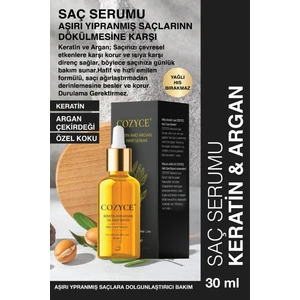 Keratin ve Argan Yağlı Yoğun Saç Bakım Serumu Aşırı Yıpranan Saçlara Özel