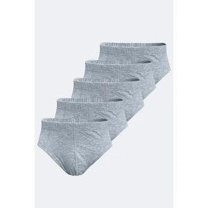 Erkek Gri 5 Li Paket Modal Slip Külot 5M053