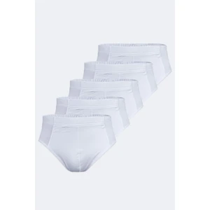 Erkek Beyaz 5 Li Paket Modal Slip Külot 5M053