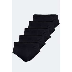 Erkek Siyah 5 Li Paket Modal Slip Külot 5M053