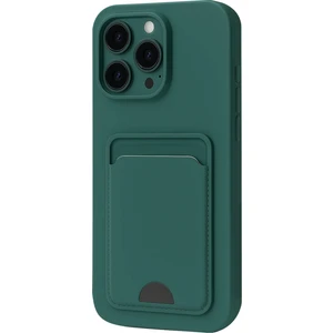 Apple iPhone 16 Pro Max Uyumlu Arka Kamera Korumalı Kart Koyulabilen Silikon Kartlıklı Kılıf Kapak