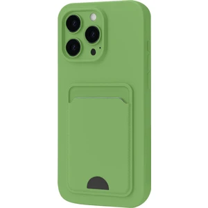 Apple iPhone 16 Pro Uyumlu Arka Kamera Korumalı Kart Koyulabilen Silikon Kartlıklı Kılıf Kapak