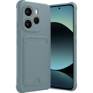 Xiaomi Redmi Note 14 4g Uyumlu Arka Kamera Korumalı Kart Koyulabilen Silikon Kartlıklı Kılıf Kapak