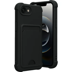 Apple iPhone 16E Uyumlu Arka Kamera Korumalı Kart Koyulabilen Silikon Kartlıklı Kılıf Kapak