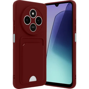 Xiaomi Redmi 14C Uyumlu Arka Kamera Korumalı Kart Koyulabilen Silikon Kartlıklı Kılıf Kapak