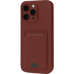 Apple iPhone 16 Pro Max Uyumlu Arka Kamera Korumalı Kart Koyulabilen Silikon Kartlıklı Kılıf Kapak