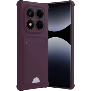 Xiaomi Redmi Note 14 Pro 5g Uyumlu Arka Kamera Korumalı Kart Koyulabilen Silikon Kartlıklı Kılıf Kapak