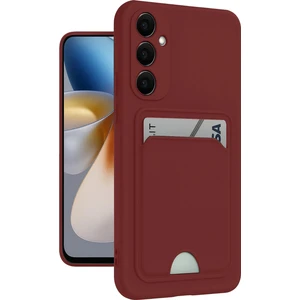 Samsung Galaxy S24 Plus Uyumlu Arka Kamera Korumalı Kart Koyulabilen Silikon Kartlıklı Kılıf Kapak