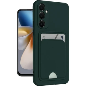 Samsung Galaxy S24 Plus Uyumlu Arka Kamera Korumalı Kart Koyulabilen Silikon Kartlıklı Kılıf Kapak
