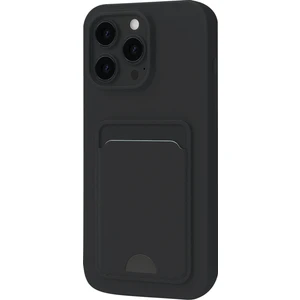 Apple iPhone 16 Pro Max Uyumlu Arka Kamera Korumalı Kart Koyulabilen Silikon Kartlıklı Kılıf Kapak
