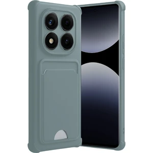 Xiaomi Redmi Note 14 Pro 5g Uyumlu Arka Kamera Korumalı Kart Koyulabilen Silikon Kartlıklı Kılıf Kapak