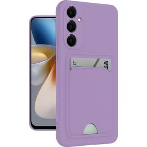 Samsung Galaxy S24 Plus Uyumlu Arka Kamera Korumalı Kart Koyulabilen Silikon Kartlıklı Kılıf Kapak