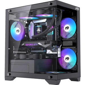 Orion Elite 4x Tuştan Değişen Rgb Fanlı M-Atx Boş Bilgisayar Kasası Siyah