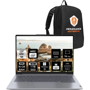 Thinkbook 14 Gen 7 Intel Core Ultra 7 155H 16GB 1tb SSD 14" Fhd+ Windows 11 Pro Taşınabilir Bilgisayar & Per4 Çanta 21MR0050TRP388