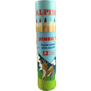Jumbo Kuru Boya 12 Renk Tüplü (AL-2233)