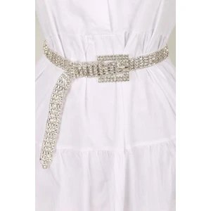 Kadın Kaynak Taşlı Metal Kemer