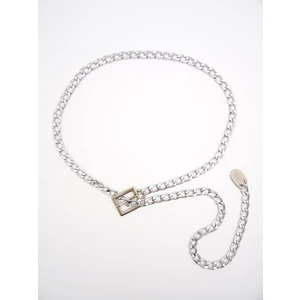 Kare Tokalı Zincir Kadın Kemer, Elbise, Gömlek, Pantolon, Şort Kemeri