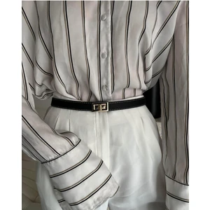 Dikişli Gold Tokalı Kemer Pantolon Kemeri, Elbise Kemeri, Ceket Kemeri, Gömlek Kemeri