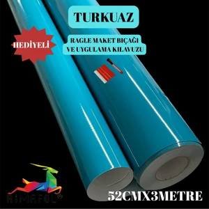 Turkuaz Hava Kanallı Kendinden Yapışkanlı Folyo 52CMX3METRE