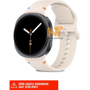 Samsung Galaxy Watch 8 40MM / 44MM / 46MM Classic Uyumlu Ip Işleme Detaylı Silikon Kordon