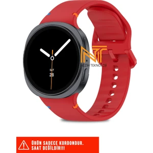 Samsung Galaxy Watch 8 40MM / 44MM / 46MM Classic Uyumlu Ip Işleme Detaylı Silikon Kordon