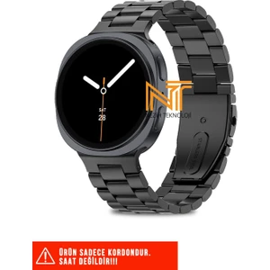 Samsung Galaxy Watch 8 40MM / 44MM / 46MM Classic Uyumlu Paslanmaz Çelik Baklalı Metal Kordon