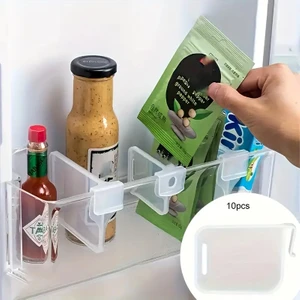10'lu Şeffaf Plastik Buzdolabı Kapak Içi Ayırıcı Seti | Raf Düzenleyici Organizer | Mutfak Dolap Içi Aksesuar