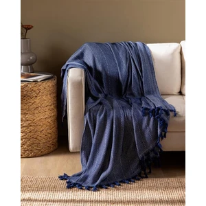 Madame Coco Rosny Koltuk Şalı - Lacivert - 175x200 cm