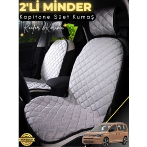 Volkswagen Caddy Uyumlu 2'li Süet Oto Koltuk Minderi | Terletmez | Universal | Tam Koruma | A11