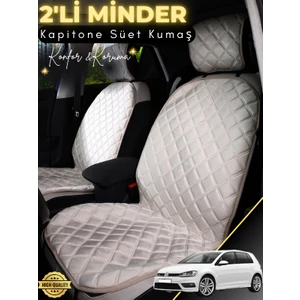 Volkswagen Golf 6 Uyumlu 2'li Süet Oto Koltuk Minderi | Terletmez | Universal | Su Geçirmez | A4