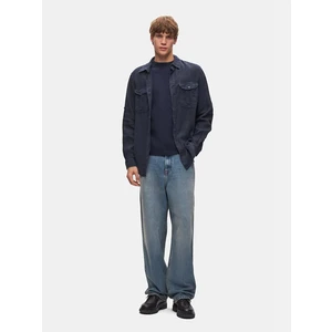 Basıc Uzun Kol Lacivert Gömlek