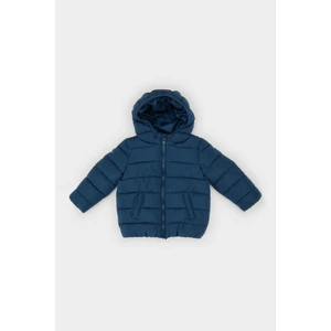 Erkek Bebek Su Geçirmez Kapüşonlu Tafta Fermuarlı Cepli Şişme Mont A2859A525AU