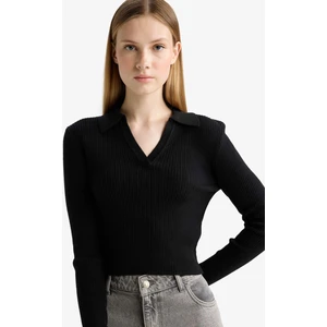 Slim Fit Dar Kesim Polo Yaka Triko Kazak X4929AZ25WN