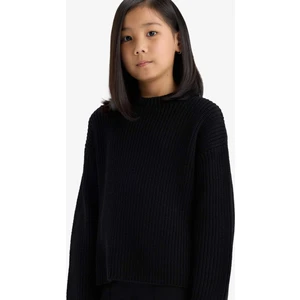 Kız Çocuk Standart Fit Bisiklet Yaka Triko Kazak C6909A825AU