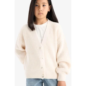 Kız Çocuk V Yaka Düğmeli Triko Hırka A2298A825AU