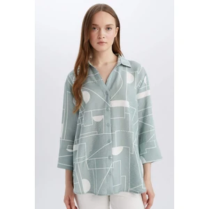 Regular Fit Desenli Uzun Kollu Gömlek C3818AX25SP