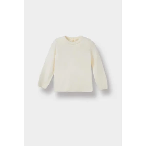 Kız Bebek Bisiklet Yaka Triko Kazak X8187A225AU