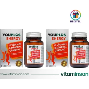 Energy Vitamin ve Mineral Kompleksi 30 Tablet 2 Adet (Hediyeli)