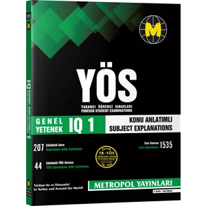 TR-YÖS GENEL YETENEK (IQ)-1 (KONU ANLATIMLI-ÖRNEK ÇÖZÜMLÜ)