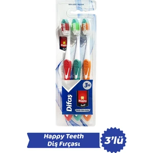 Teeth 3 Lü Diş Fırçası - Orta Sert