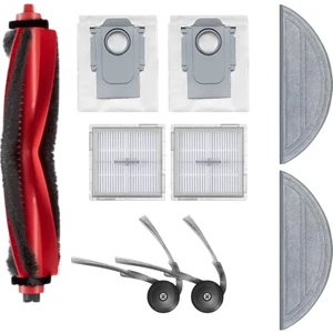Roborock S8 Pro (Ultra Değil!) Uyumlu Ana Fırça, Hepa Filtre Mop Yan Fırça Toz Torbası Seti 9 Parça
