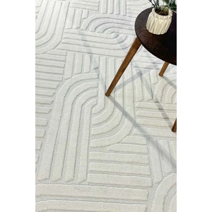 Decomia Home Siena Iskandinav Dokuma Bukleli Premium Beyaz Puffy Peluş Yolluk Koridor Halısı Salon Halısı