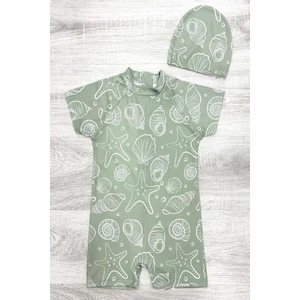 Boneli ,pervaz Fermuarlı ,güneş Korumalı Erkek Çocuk Tulum Mayo