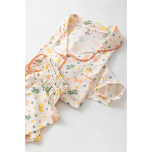 Uzun Kol Gömlek Yaka Kadın Pinterest Pijama Takımı - Mevsimlik Kadın Pijama- Geniş Beden Aralığı