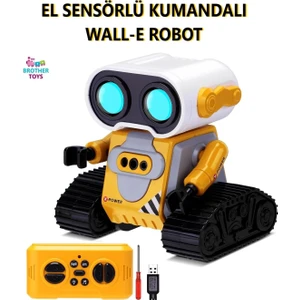 Brother Toys Uzaktan Kumandalı El Hareketlerine Duyarlı Wall-E Benzeri Oyuncak Robot 12 Cm.
