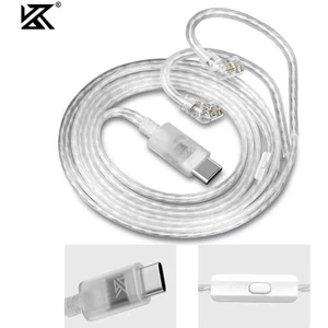Kz Type-C Gümüş Dac Kulaklık Kablosu Mikrofonlu