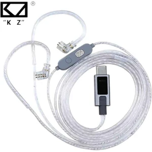 Type-C Gümüş Dac Kulaklık Kablosu 3 Ekolayzer mod Çift Mikrofonlu