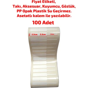 Dijital Barkod Fiyatlama Etiketi Takı Etiketi Aksesuar Kuyumcu Etiketi Gözlük Plastik Su Geçirmez 100 Adet