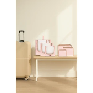 6'lı Bej Valiz Düzenleyici I Bavul Içi Organizer Set I Seyahat Hurcu